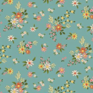 Tela Tilda Daisyfield Teal