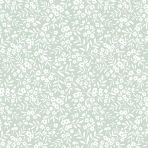 Canvas Loneta Impermeable Flores Mini verde