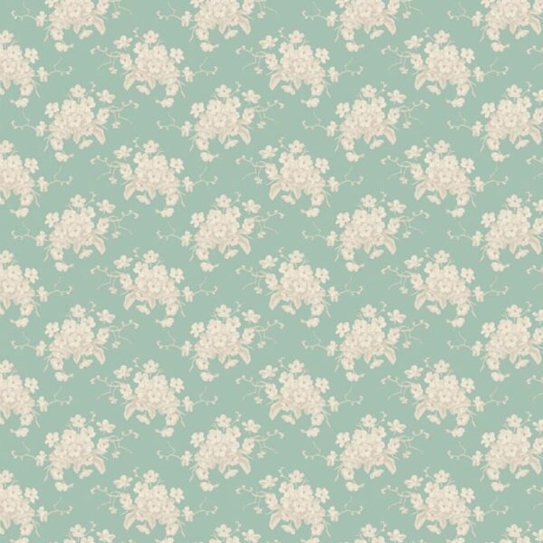 Tilda Sunday Brunch White Flower Teal