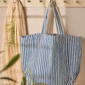 Bolsa guateada rayas azul