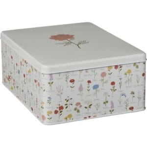Caja cuadrada organización flores