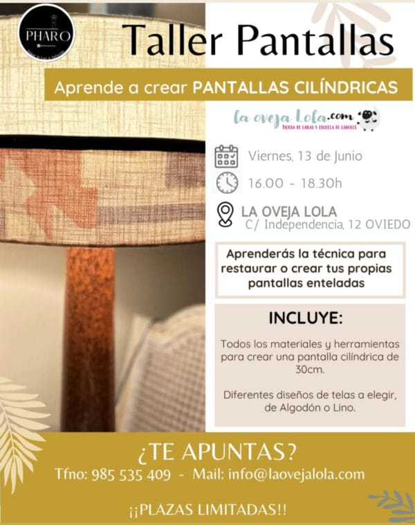Taller PANTALLAS LÁPARAS