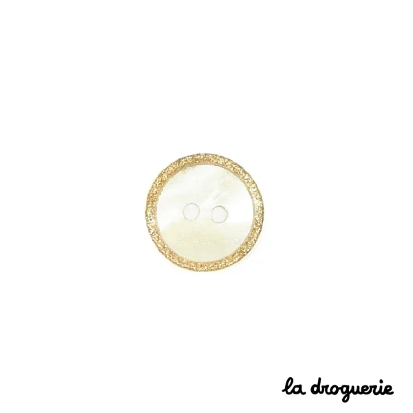 Botones nácar y oro 22 mm