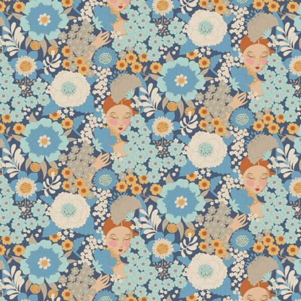 Tela Tilda Wallflower Blue