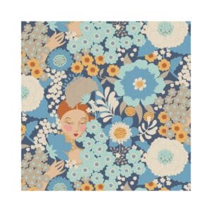 Tela Tilda Wallflower Blue