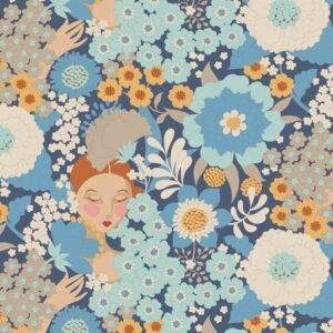 Tela Tilda Wallflower Blue