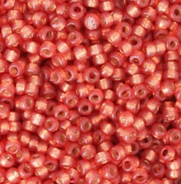 MIYUKI seed beads 8/0 Silverlined dyed Persimmon