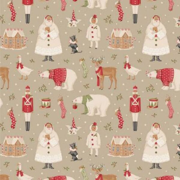 Tela Tilda Merry Christmas Winterfriends Clay