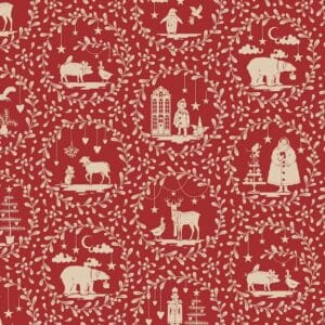 Tela Tilda Paperscenes Burgundy