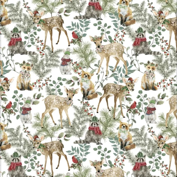 Whismsy Winter Woodland II - 3 Wishes fabric