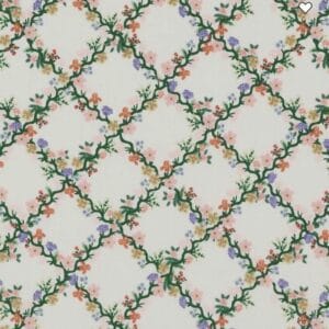 Floral Trellis Cotton Fabric Tela Rifle Paper Co