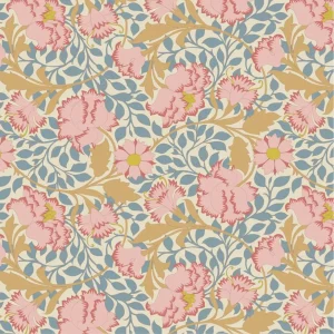 Tela Tilda Songbird Flora Blue