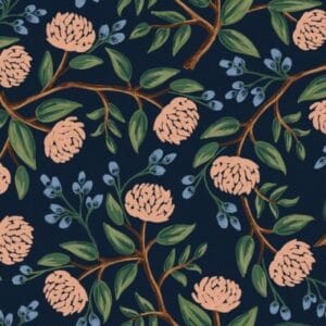 Loneta Wildwood Navy Peonies Rifle Paper Co.