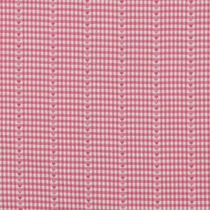 Tela Vichy y corazones rosa