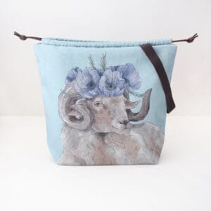 Lou The Sheep Blue bolsa de proyecto The Blue Rabbit House