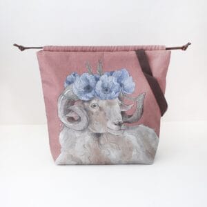 Lou The Sheep Red bolsa de proyecto The Blue Rabbit House
