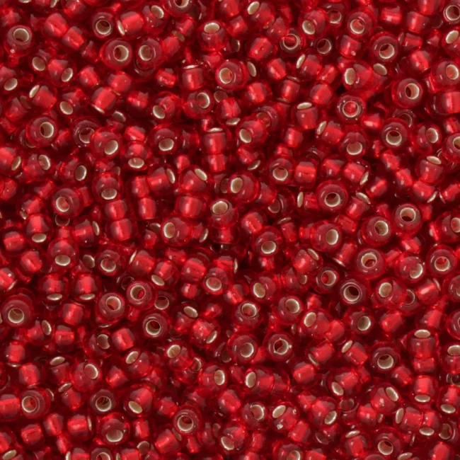MIYUKI seed beads 8/0 Silverlined Red